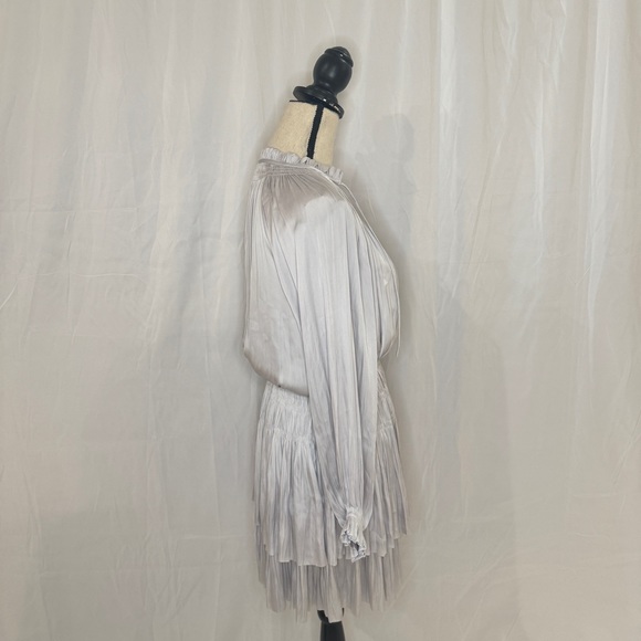 RESET BY JANE Jamie Silky Mini Dress in Silver - Picture 5 of 7